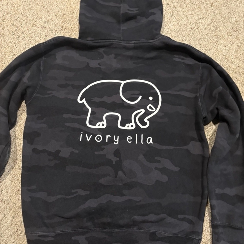 Ivory Ella Black Camouflage Hoodie